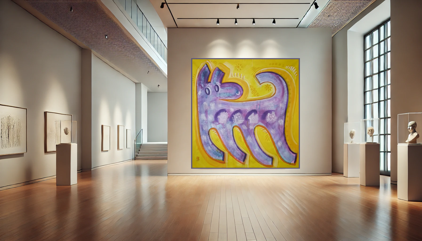 PURPLE JUMPING DOG