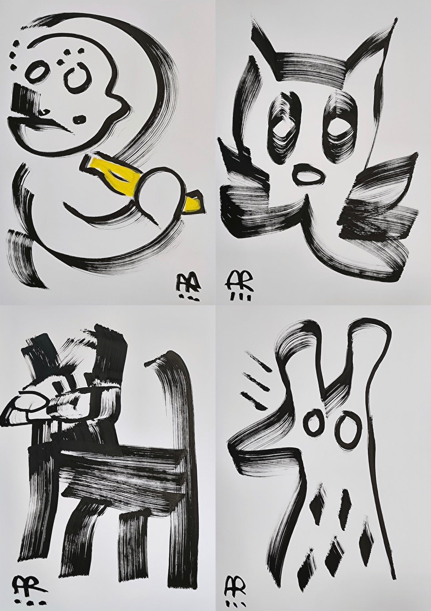 4 DRAWINGS B&W