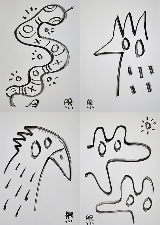 5 DRAWINGS B&W