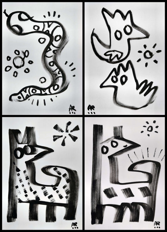 4 DRAWINGS B&W